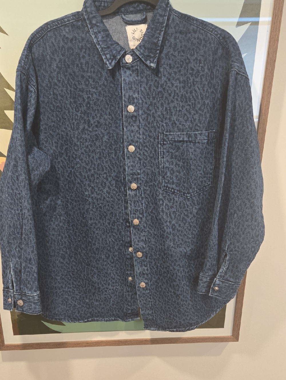Nwot leopard denim sz M p2p 22